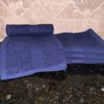 DYED HAND TOWEL BLUE